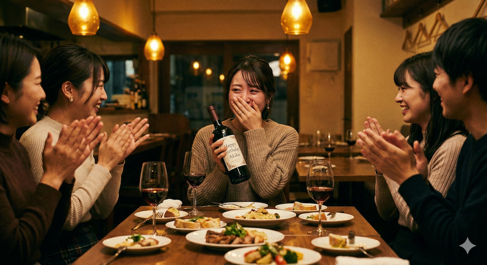 プレゼントを渡すシーン