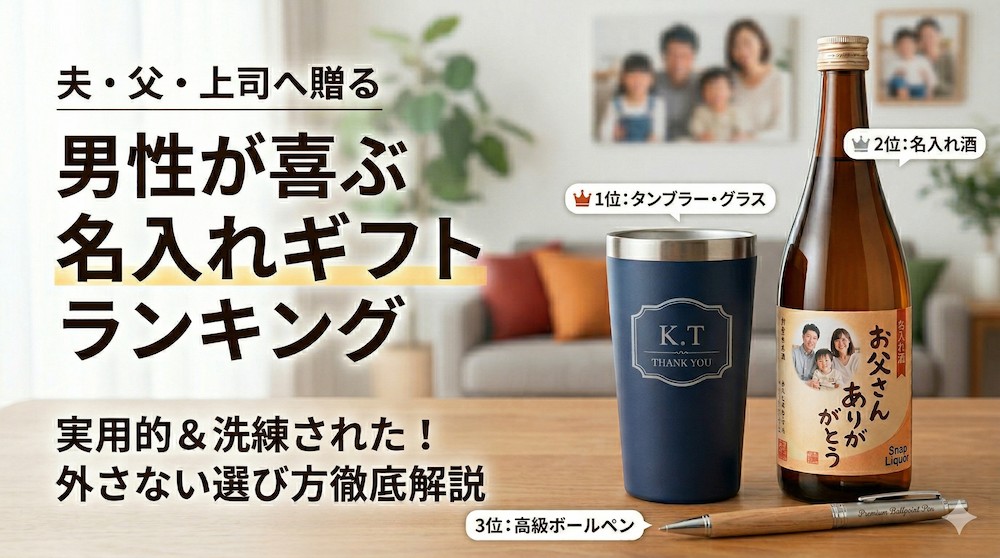 男性が喜ぶ名入れギフトおすすめランキング！恥ずかしくない実用的プレゼントの選び方