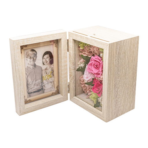 オリジナルフラワーギフト (木箱) フラワーギフト(木箱) - ピンク