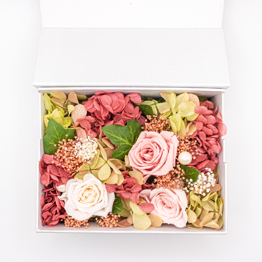 オリジナルフラワーギフト (白箱) フラワーギフト(白箱) - ペールピンク