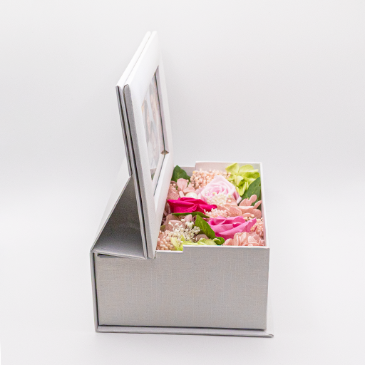 オリジナルフラワーギフト (白箱) フラワーギフト(白箱) - ピンク