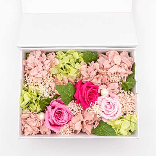 オリジナルフラワーギフト (白箱) フラワーギフト(白箱) - ピンク