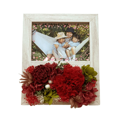 フラワーフォトスタンド フラワーフォトスタンド（レッドカーネーション）