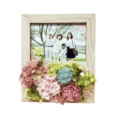 フラワーフォトスタンド フラワーフォトスタンド（ピンクカーネーション）