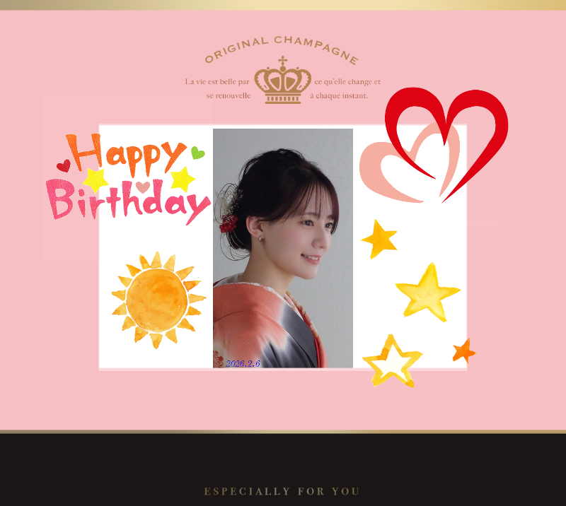 オリジナル誕生日ギフトのラベルサンプル13439