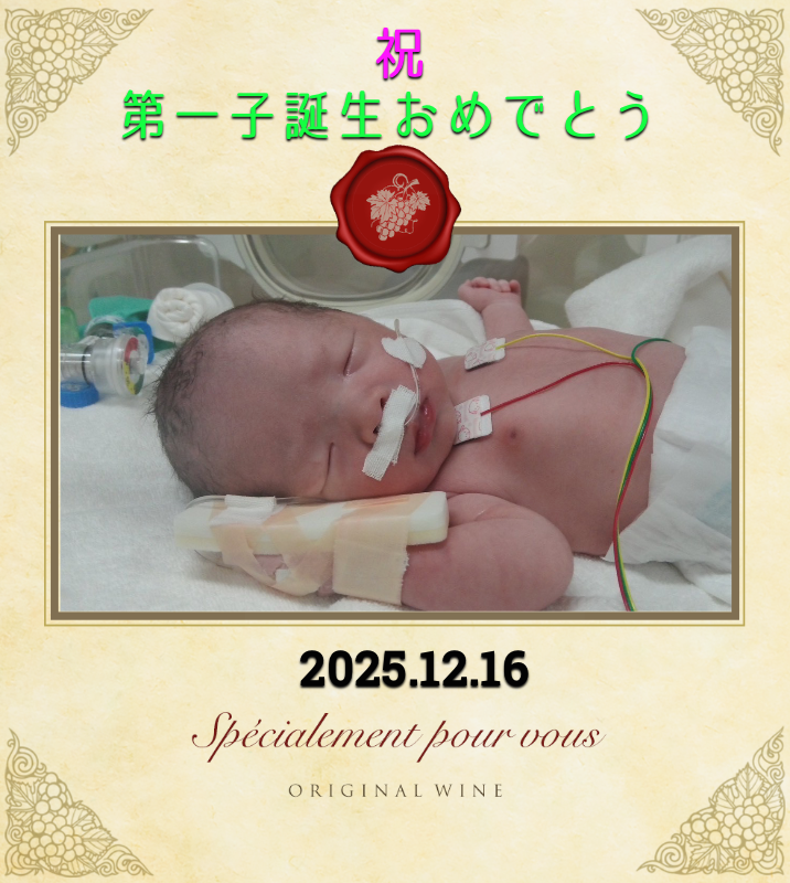 オリジナル出産祝いギフトのラベルサンプル13416
