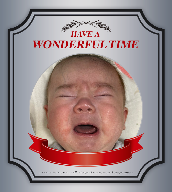 オリジナル記念日ギフトのラベルサンプル13390