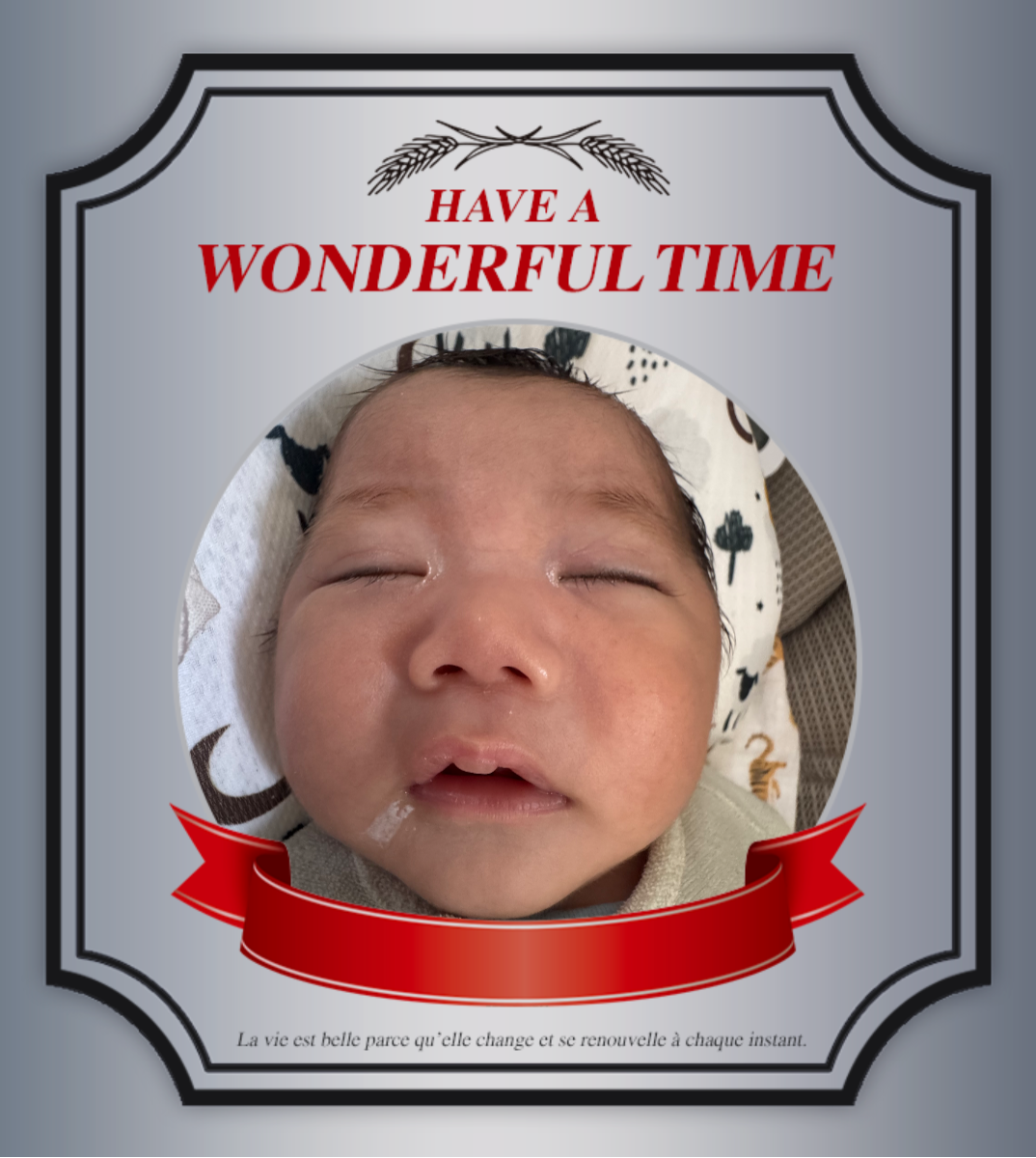 オリジナル記念日ギフトのラベルサンプル13784