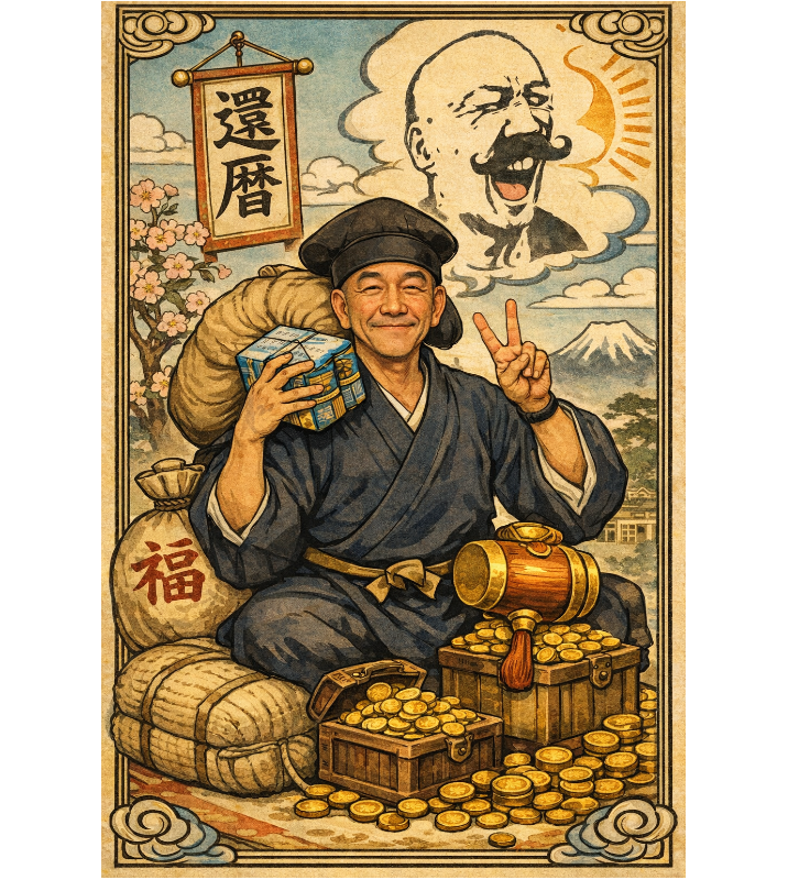 オリジナル記念日ギフトのラベルサンプル13456