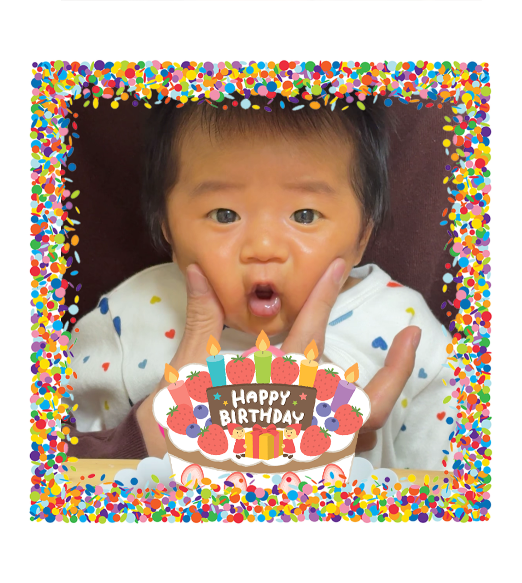 オリジナル誕生日ギフトのラベルサンプル13793