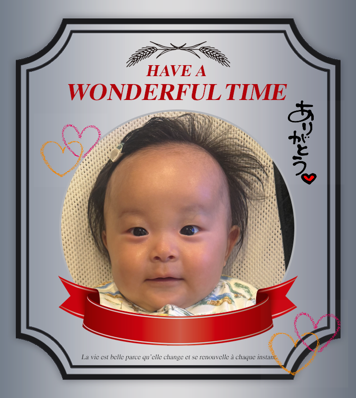 オリジナル記念日ギフトのラベルサンプル13346