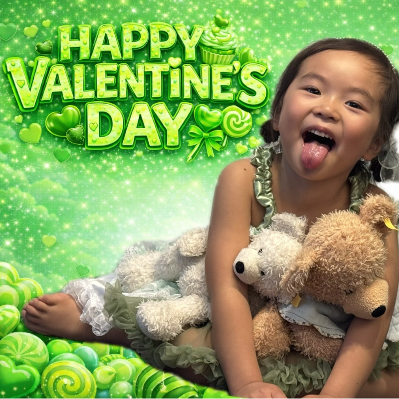 オリジナルバレンタインデーギフトのラベルサンプル13524