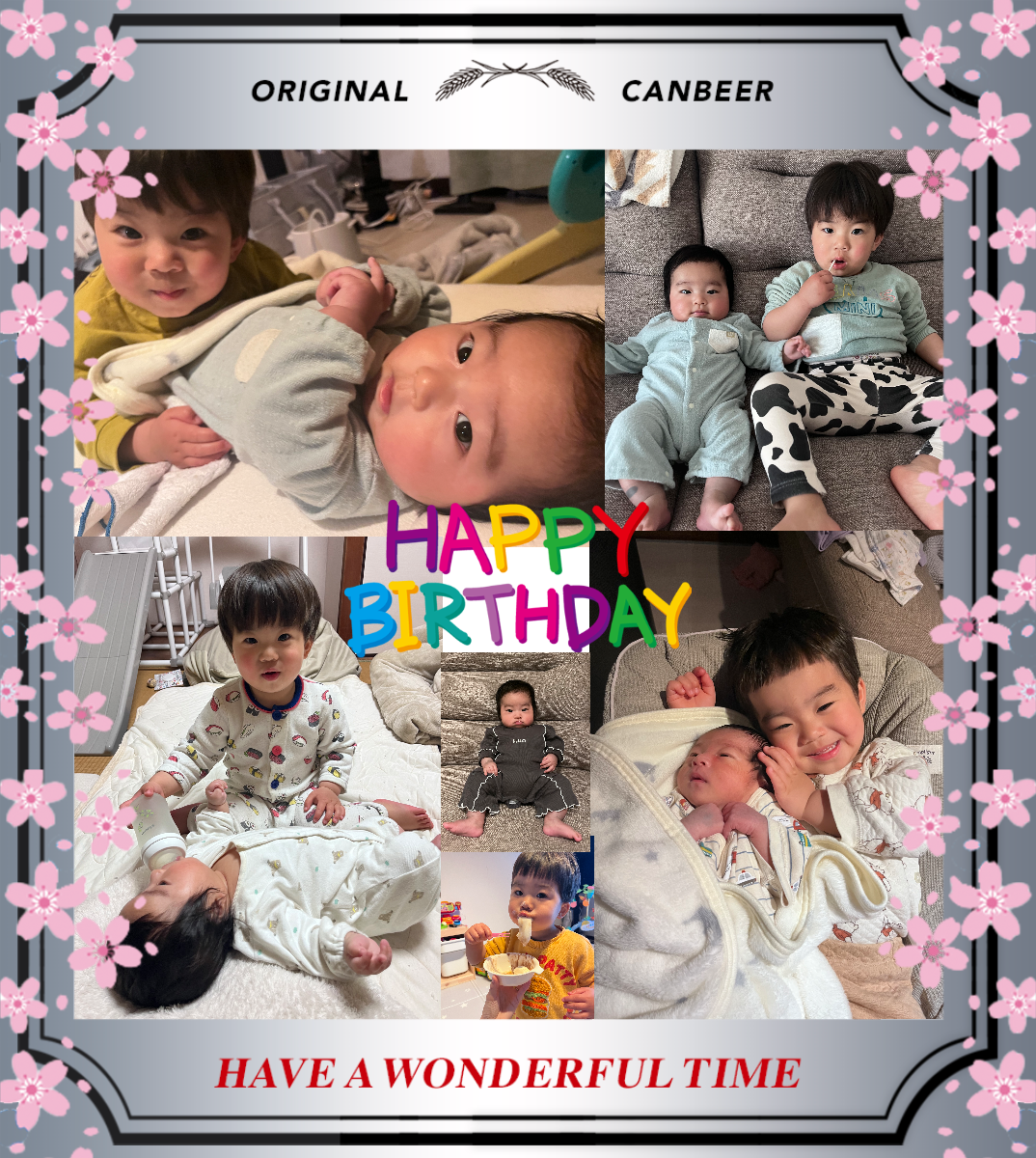 オリジナル誕生日ギフトのラベルサンプル13798